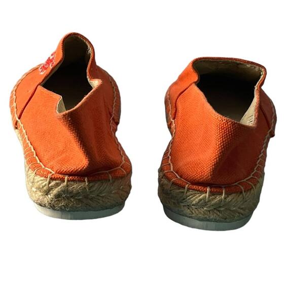 Kenzo Tiger-Embroidered Orange Canvas Espadrille Flats Size 35 (US SIZE 4) - Picture 5 of 16